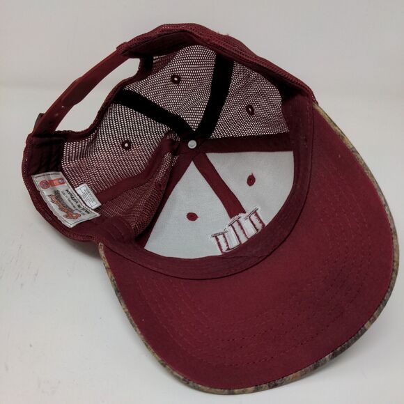 Indiana University IU Hoosiers Snapback Mesh Back Hat Camo Red OSFA Embroidered - Picture 9 of 12